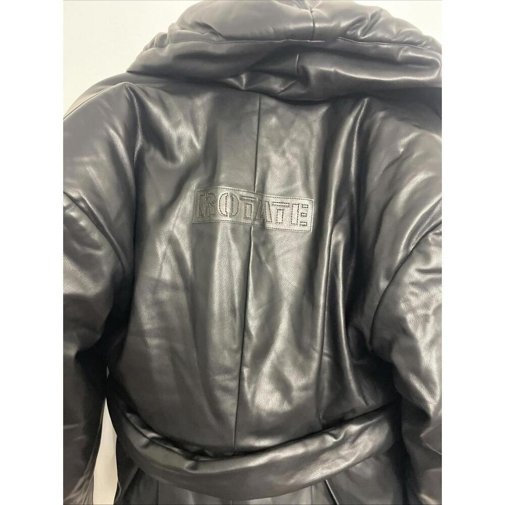 Revolve Rotate Belted Puffer Jacket black size 32 NWT $520msrp - Picture 10 of 12